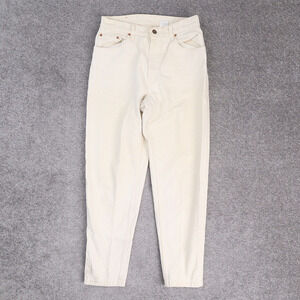 VTG Levi's 550 28x28 Relaxed Fit Tapered Leg Light Wash White Denim Jeans